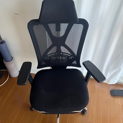 デスクチェア フットレスト付き 手渡しの画像