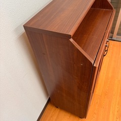 白井産業 SHIRAI 木製キャビネット 下駄箱 収納棚 幅58.5cmの画像