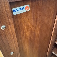 白井産業 SHIRAI 木製キャビネット 下駄箱 収納棚 幅58.5cmの画像