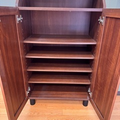 白井産業 SHIRAI 木製キャビネット 下駄箱 収納棚 幅58.5cmの画像