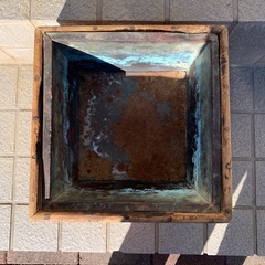 火鉢　木製　手炙り　レトロ　　防災用にもの画像