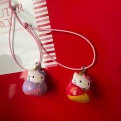 未使用　ハローキティー　空き缶、雛キティー、ミニメモ用紙の画像