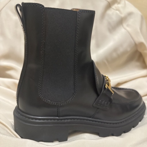【新品】 TODS レザーチェルシーブーツブラック 35M 22.5cm ブランド　シューズ