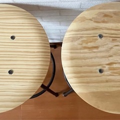 【2脚セット】イケア IKEA KULLABERG 木製チェア スツールの画像