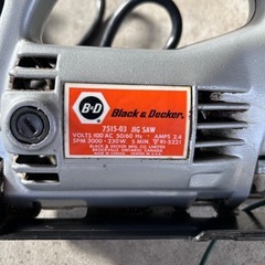 Black&Decker ジグソー made in Canadaの画像