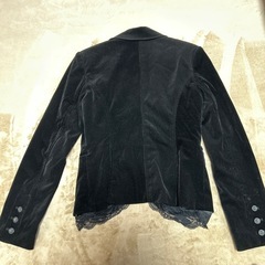 黒 コーデュロイ テーラードジャケットの画像