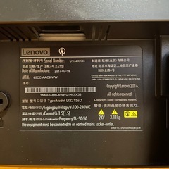 ＰＣモニター　Lenovo製2017年の画像