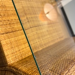 ラタン•ガラステーブルの画像