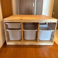 TROFAST トロファスト 収納コンビネーション, ライトホワイトステインパイン/ホワイト, 93x44x53 cmの画像