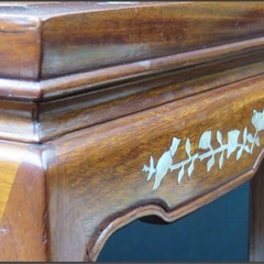 激安高級唐木＊螺鈿細工＊花鳥文＊小型スツール＊花台＊美品　紫檀　花梨の画像