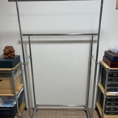 【受渡決定】大容量ダブルハンガーラックダブル　 パイプハンガー2段の画像