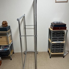 【受渡決定】大容量ダブルハンガーラックダブル　 パイプハンガー2段の画像