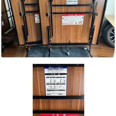 卓球台 セパレート式 モクメ 約 幅240×奥行120×高75cm 中古品 ネットなどおまけ付　直接引取大歓迎‼　地域限定有料配送サービスあり‼の画像