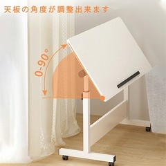 昇降デスク 折りたたみテーブル 幅80×奥行40 の画像