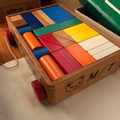 積み木　木製の画像