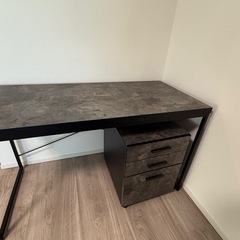 ニトリ デスク ワゴンセット ステイン120ⅹ55 高さ72 の画像