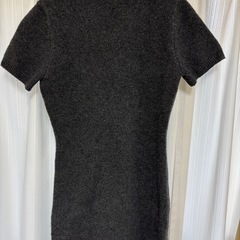 ZARA ザラ　半袖　ニット ミニワンピース　グレーの画像