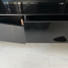 リビングローテーブル　黒鏡面　　ジャンク品の画像