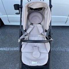 サイベックスメリオカーボン 2022 シーシェルベージュ　カップフォルダー付の画像