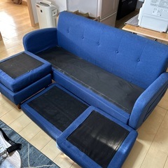 ソファ　3人掛け　スツール付　値下げ受付中の画像