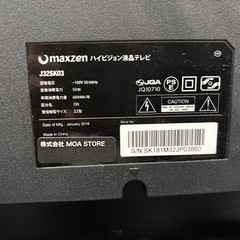 配送可【マクスゼン】在庫2点、32V液晶テレビ★2018年製　クリーニング済み/6ヶ月保証付き【管理番号12812】比の画像