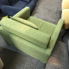 ジャングルジャングル貝塚店　1人用ソファ　1人掛け　グリーン　クッション付き　貝塚市　二色浜　リサイクルショップの画像