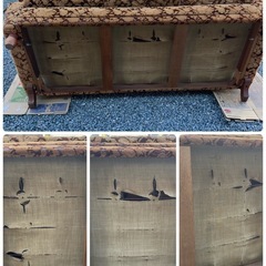 昭和レトロ ベロア ソファ 3人掛け 花柄 ヴィンテージ vintage 古家具の画像