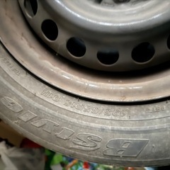 タイヤ付き鉄チンホイールの画像