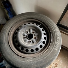 タイヤ付き鉄チンホイールの画像