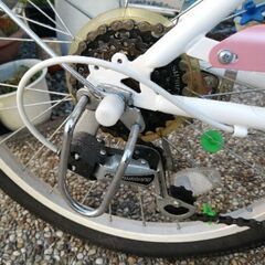 22インチ変則付き自転車　女の子用の画像