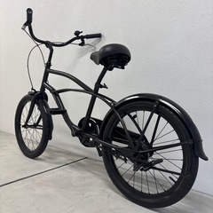 【6万で購入】ビーチクルーザー 黒 20インチ 美品 極太タイヤ BMX ファットバイク HIPHOP アメ村 堀江 ストリート【早い者勝ち】 の画像
