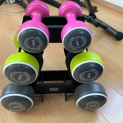 ベンチ台とダンベル（19kg）の画像