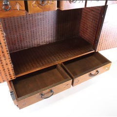 李朝家具 欅 彫り文字 20杯 ヤクジャン 薬箪笥 小物入れ 引き出し 古家具の画像