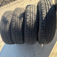 ダイハツ　タント　14インチアルミホイル　タイヤセット売りますの画像