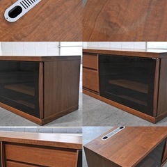 岡家具 25万「クラウド」テレビボード ウォールナット材 北欧スタイル リビングの画像