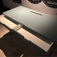 IKEA アレクス　デスク　ワークテーブル　グレーターコイズの画像