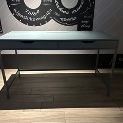 IKEA アレクス　デスク　ワークテーブル　グレーターコイズの画像