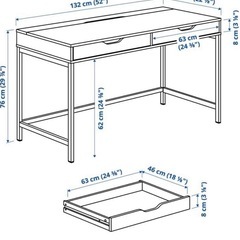 IKEA アレクス　デスク　ワークテーブル　グレーターコイズの画像