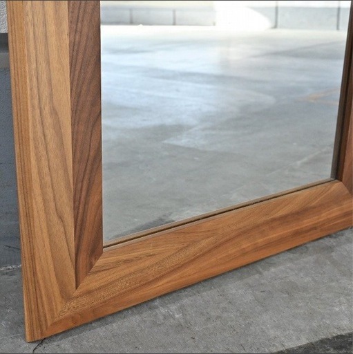 北欧スタイル 全身鏡 高級 ウォールナット無垢材 ナチュラル 姿見