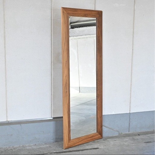 北欧スタイル 全身鏡 高級 ウォールナット無垢材 ナチュラル 姿見