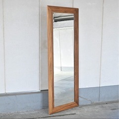 北欧スタイル 全身鏡 高級 ウォールナット無垢材 ナチュラル 姿見 ミラー 玄関 寝室の画像