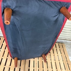 ニトリ　2人掛けソファー　赤　ファブリック　ソファー　椅子　チェアの画像