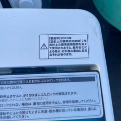 2018年洗濯機の画像