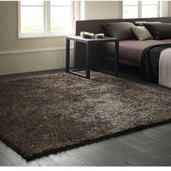 ラグ　ダークブラウン　日本製の画像