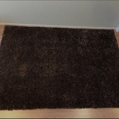 ラグ　ダークブラウン　日本製の画像