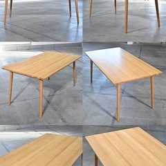 オーク無垢材 ナチュラル ダイニング 食卓 作業机 リビング オフィス_カリモクの画像