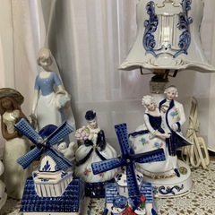 30日まで　オランダデルフト焼きなど、焼き物セットの画像
