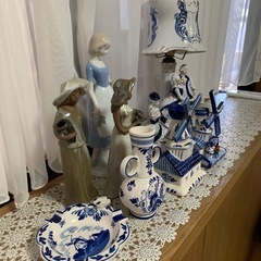 30日まで　オランダデルフト焼きなど、焼き物セットの画像