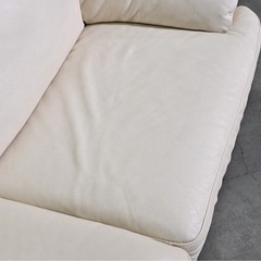 ★最高級イタリア NATUZZI 45万「ELLY」ラブソファ レザー 2人掛け 本革★希少の画像