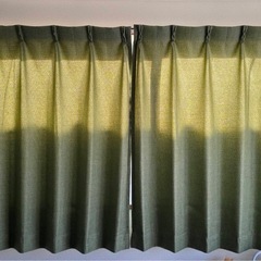 緑色カーテン&レースカーテン　大量の画像